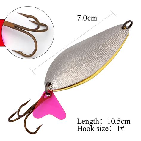 Ftk 1pc Spoon Lure Metal Fishing Lure 24g7cm Spinner Baits Double Iron