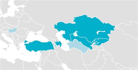 Map Of The Organization Of Turkic States Formerly The Turkic Council