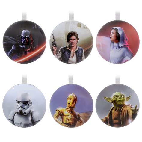 Hallmark Disney Star Wars Tin Ornaments Set Of 6