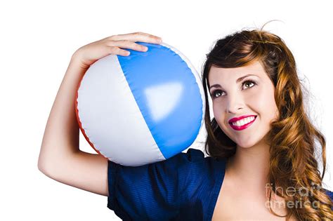 Woman With Beach Ball Photograph By Jorgo Photography Wall Art Gallery