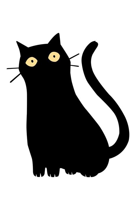 Minimalist Black Cat Art Cat Home Decor Cat Art Painting Of Etsy In