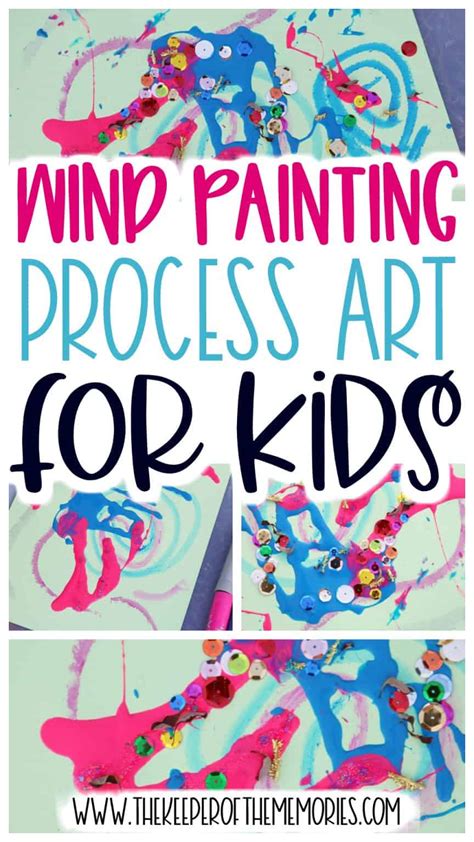 Wind Painting For Kids Process Art Activity The Keeper Of The Memories
