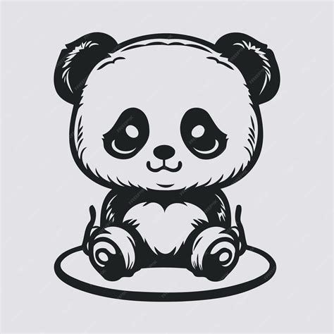 Premium Vector Cute Adorable Little Panda Character Isolated