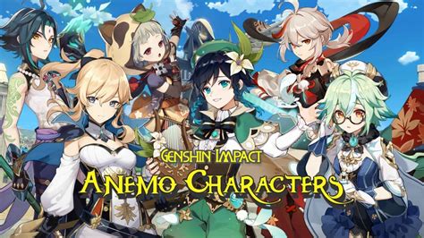 All Genshin Impact Anemo Characters Kazuha Venti Xiao More Dexerto