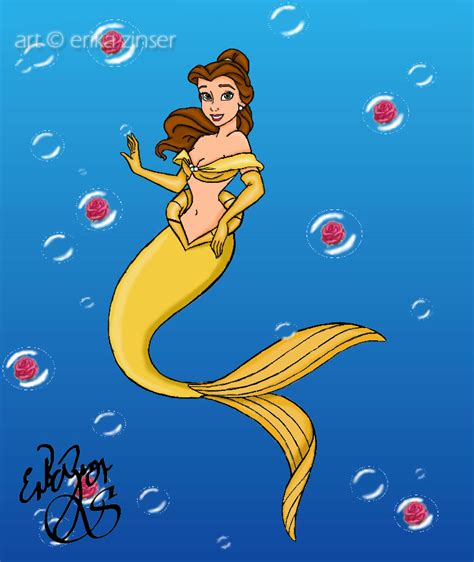 Pinup Mermaids Belle By Glimpen On Deviantart