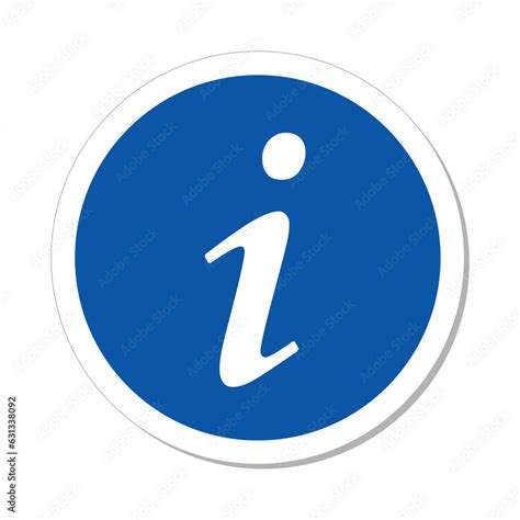 Iso Mandatory Circle Sign Tourist Information Symbol Is 1293 Stock