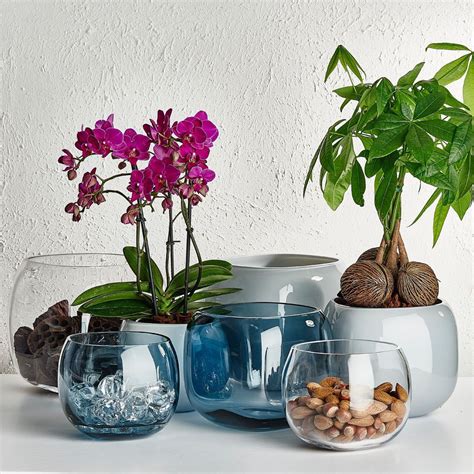 Vaso de jardim em vidro MONO BOX nude de instalação livre