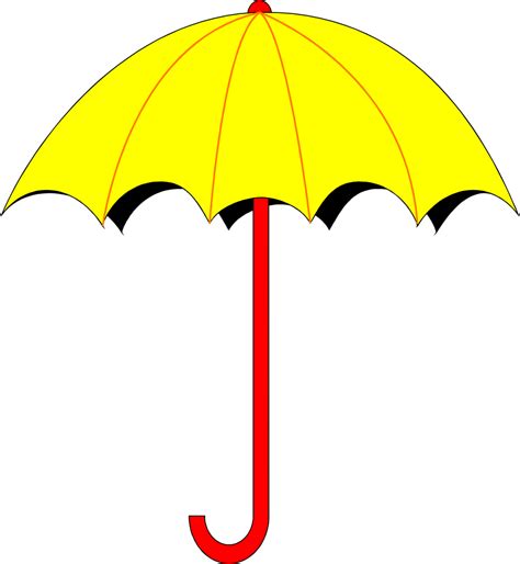 Umbrella Free Stock Photo Illustration Of A Yellow Umbrella 8344