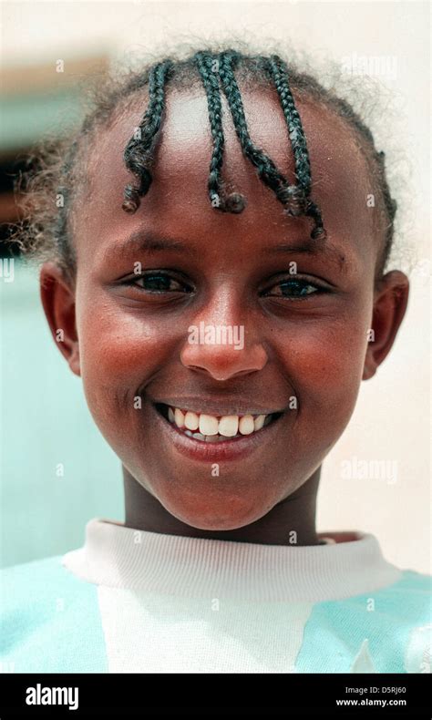 Portrait Of A Smiling Young Eritrean Girl Asmara Eritrea East Africa
