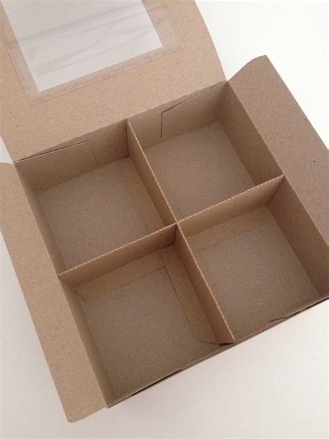 Kraft Card Square T Presentation Box With 2 Removable Insert Divider
