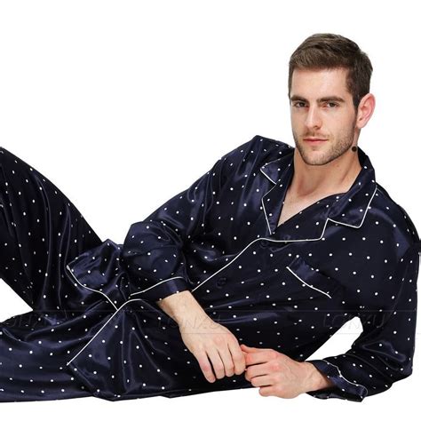 Mens Silk Satin Pajamas Set Pyjamas Set Pjs Sleepwear Set Loungewear U