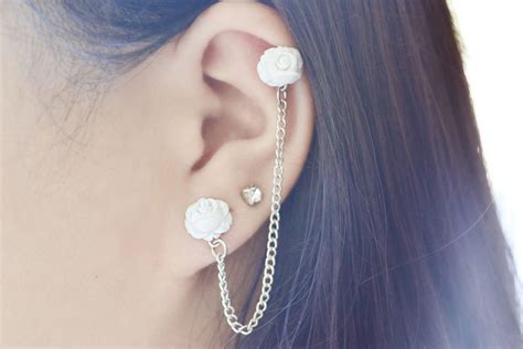 Mini Blooming Rose Cartilage Earring (Pair) · Of Lovely Things · Online ...