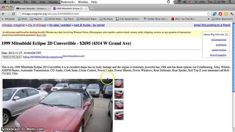  Craigslist Chicago For Sale By Owner Cars