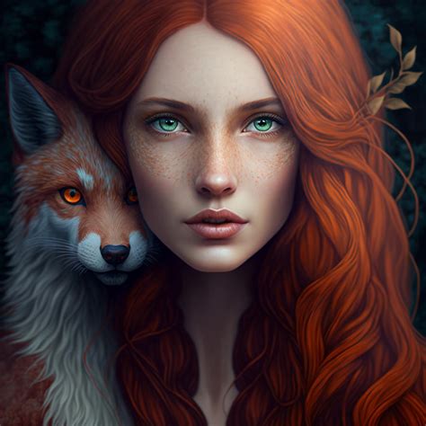 Fire Fox Goddess Digital Art By Fantasy Flair Fine Art America