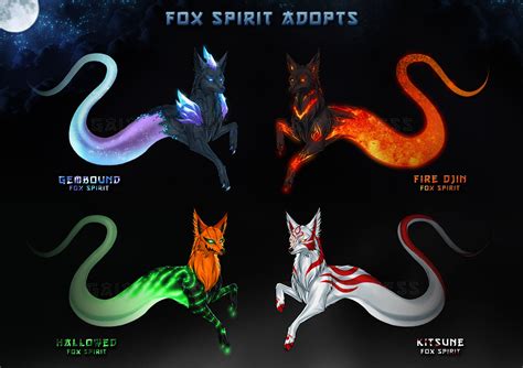 Fox Spirit Adopts Closed 44 Sold By Gaiawolfess On Deviantart