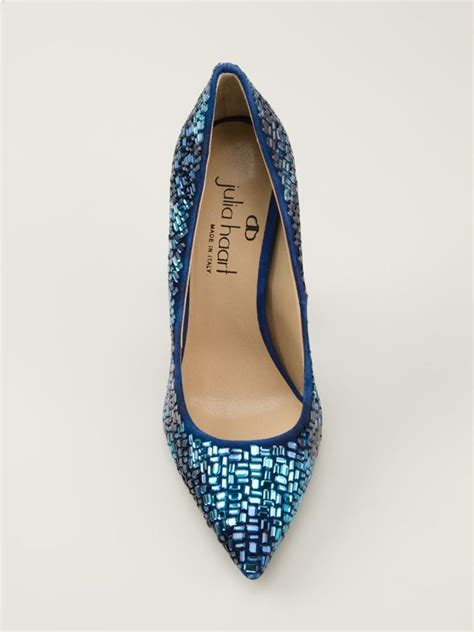 Julia Haart Crystal Embellished Pumps Shoes Post