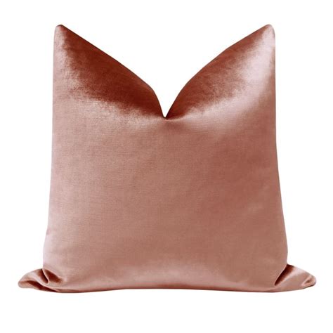 Faux Silk Velvet Rose Gold Pillow In 2020 Pink Velvet Pillow Rose