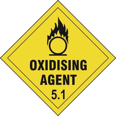 Oxidising Agent Diamond Label Signs Labels Stickers