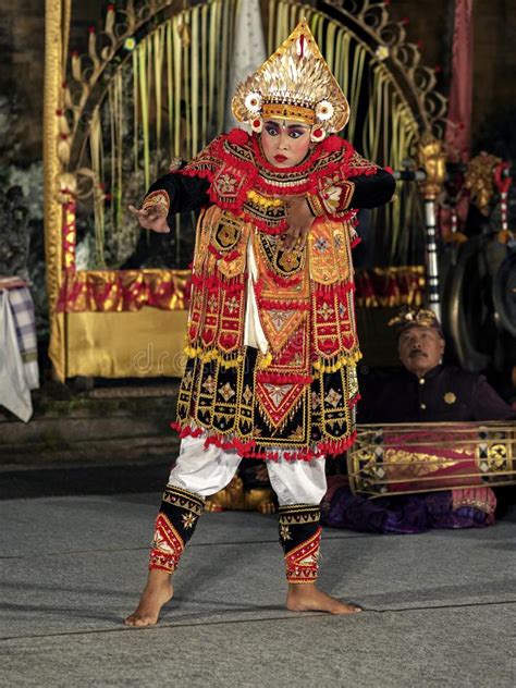 Balinese Baris Warrior Dance Performance In Ubud Bali Indonesia