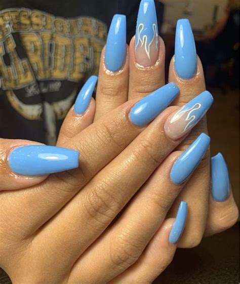 Blue Flame Nail Designs Template