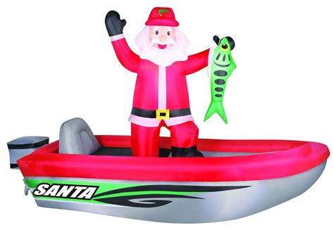 10 Fishing Santa Christmas Inflatable Christmas Inflatables Fishing