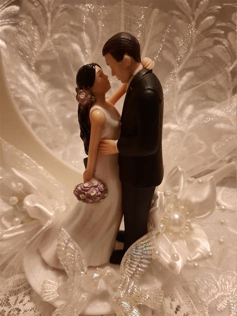 A Handmade New Beautiful Wedding Cake Topper Long Hair Bride Etsy