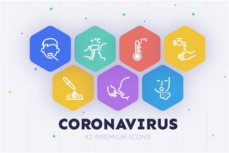 Coronavirus Covid 19 42 Icons Set Photoshop Graphics Creative Market