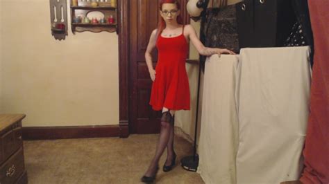 Red Dress Strip Tease Solo Clip By Petitexrotic Fancentro