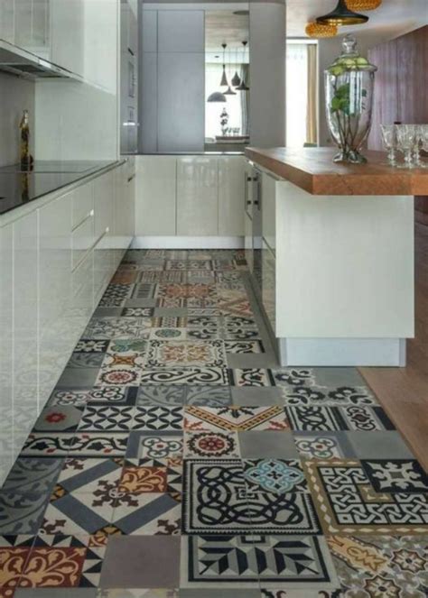 Kitchen Floor Tiles Ceramic With Pattern In Small Space