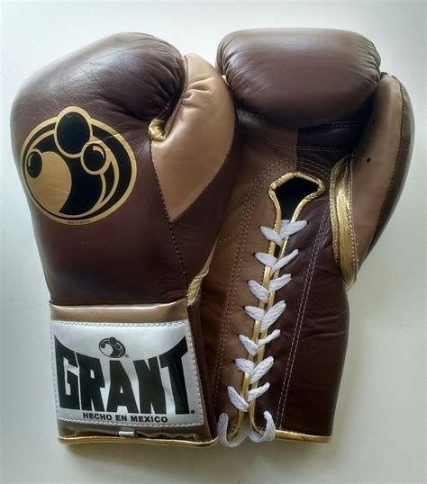 Grant Worldwide Custom Pro Fight Boxing Gloves 10oz In Brownbeigegold