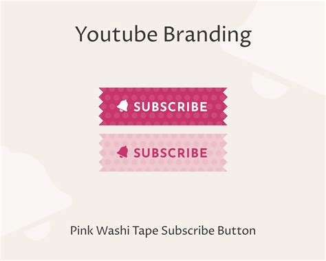 Pink Youtube Subscribe Button Dotted Youtube Subscribe Etsy Uk