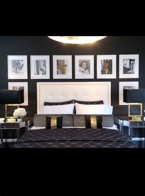 Black White Gold Bedroom Design Home Decor Bedroom Contemporary