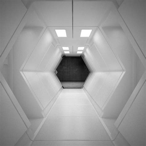 Sci Fi Interior 3d Model On Behance Spaceship Interior Sci Fi