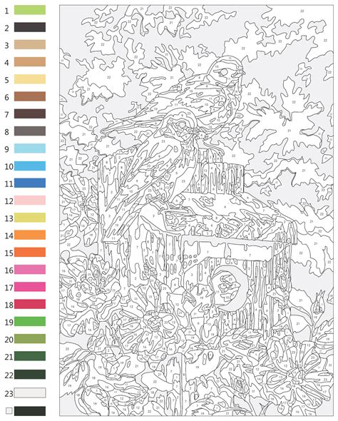 10 Best Paint By Number Printable Templates Abstract Coloring Pages