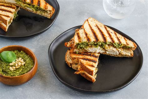 Grilled Chicken Panini Sandwich With Pesto Recipe
