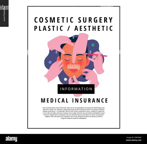 Medical Insurance Cosmetic Plastic Aesthetic Surgery Modern Flat