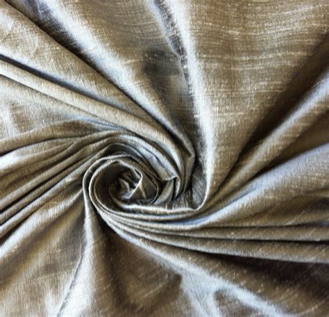 Gray Grey 100 Dupioni Silk Fabric Yardage By The Yard