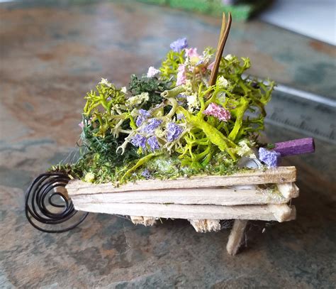 Fairy Garden Wheelbarrow Fairy Garden Accessories Miniature Etsy Uk