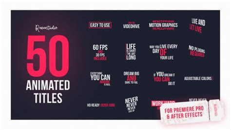 Advance titles premiere mogrt template 28. Typography Pack for Premiere Pro » Free After Effects Template