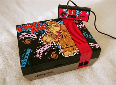 Custom Donkey Kong Themed Nes Nintendo Console By Oskunk Video Game