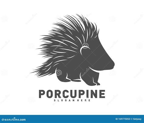 Porcupine Logo Icon Design Vector Illustration Stock Vector