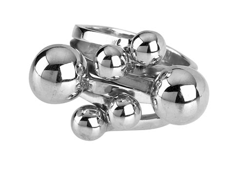 Silver Cluster Ball Ring Rings Silver Jewellery