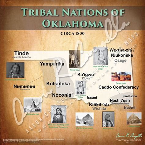 Tribal Nations Of Oklahoma Map American Indian History