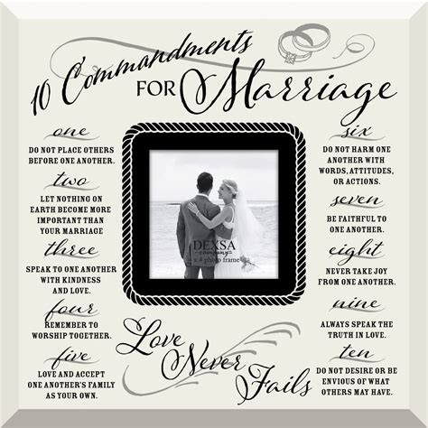 Ten Commandments For Marriage 4 X 4 Frame With Easel Michaels