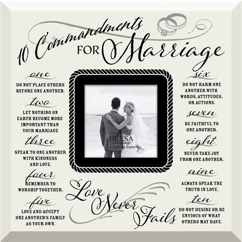 Ten Commandments For Marriage 4" x 4" Frame with Easel | Michaels