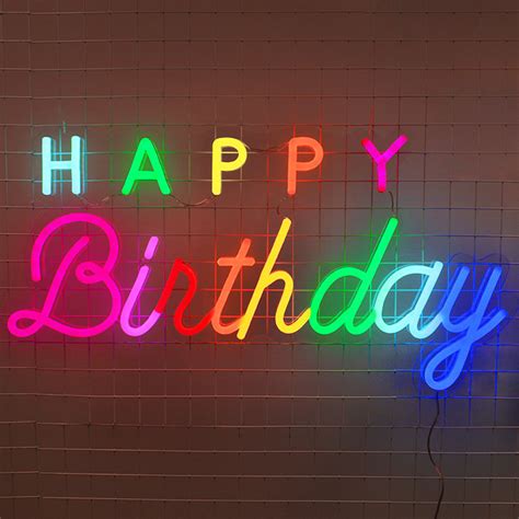 Happy Birthday Led Neon Sign Brite Lite New Neon