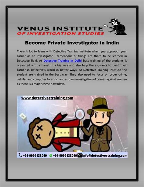 Become Private Investigator In India By Detective Training Issuu