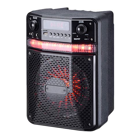Pyle Wireless Portable Pa System 600w Bluetooth Compatible Battery