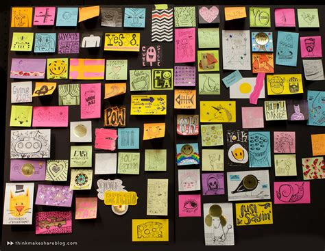 The Studio Ink Team Takes A Post It Art Recess Thinkmakeshare