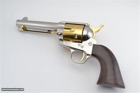 Standard Mfg Single Action Revolver Nickelgold Plated 45 Lc 4 3